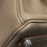 エルメス HERMES バーキン25 W刻 エトゥープ　SV金具 トゴ レディース ハンドバッグ