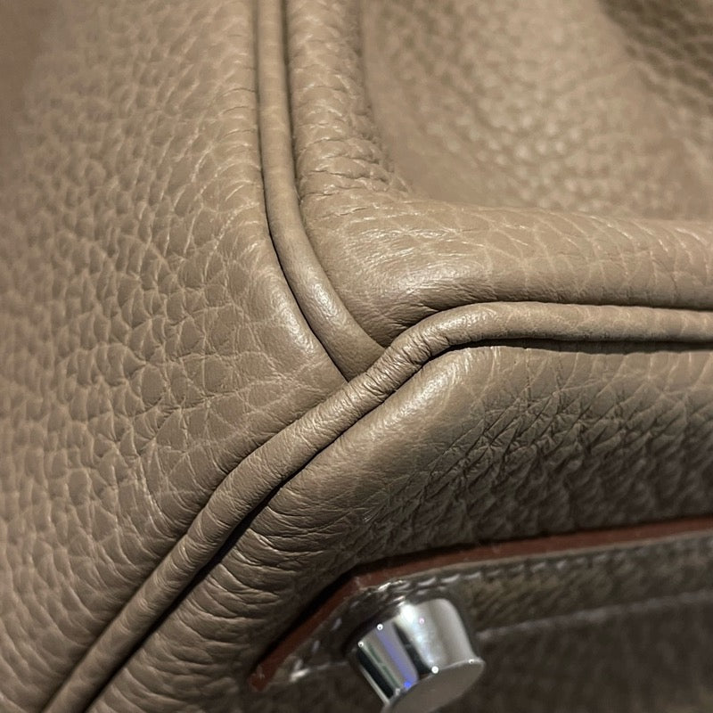 エルメス HERMES バーキン25 W刻 エトゥープ　SV金具 トゴ レディース ハンドバッグ
