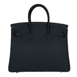 エルメス HERMES バーキン25 U刻 ブラック シルバー金具 トゴ レディース ハンドバッグ