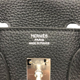 エルメス HERMES バーキン25 U刻 ブラック シルバー金具 トゴ レディース ハンドバッグ