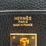 エルメス HERMES オータクロア32 □D刻 ブラック アルデンヌ レディース ハンドバッグ