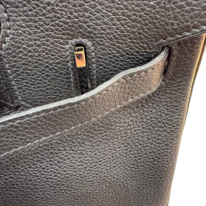 エルメス HERMES バーキン30 □L刻印 ブラック　シルバー金具 トゴ レディース ハンドバッグ