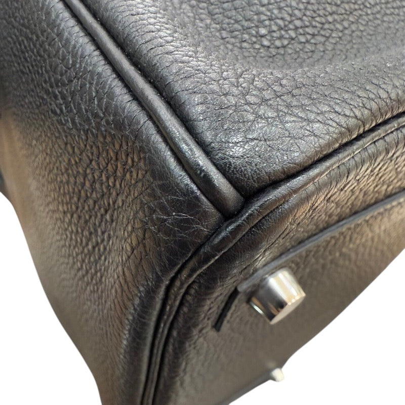 エルメス HERMES バーキン30 □L刻印 ブラック　シルバー金具 トゴ レディース ハンドバッグ