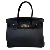 エルメス HERMES バーキン30 □L刻印 ブラック　シルバー金具 トゴ レディース ハンドバッグ