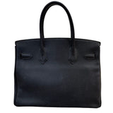 エルメス HERMES バーキン30 □L刻印 ブラック　シルバー金具 トゴ レディース ハンドバッグ