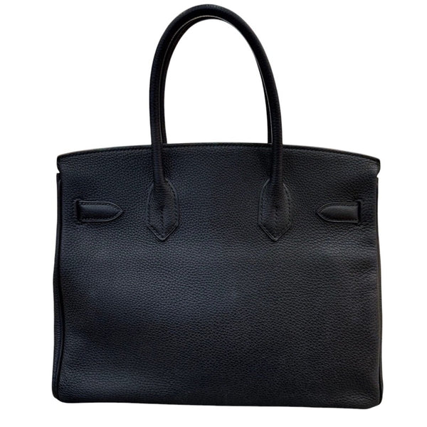 エルメス HERMES バーキン30 □L刻印 ブラック　シルバー金具 トゴ レディース ハンドバッグ