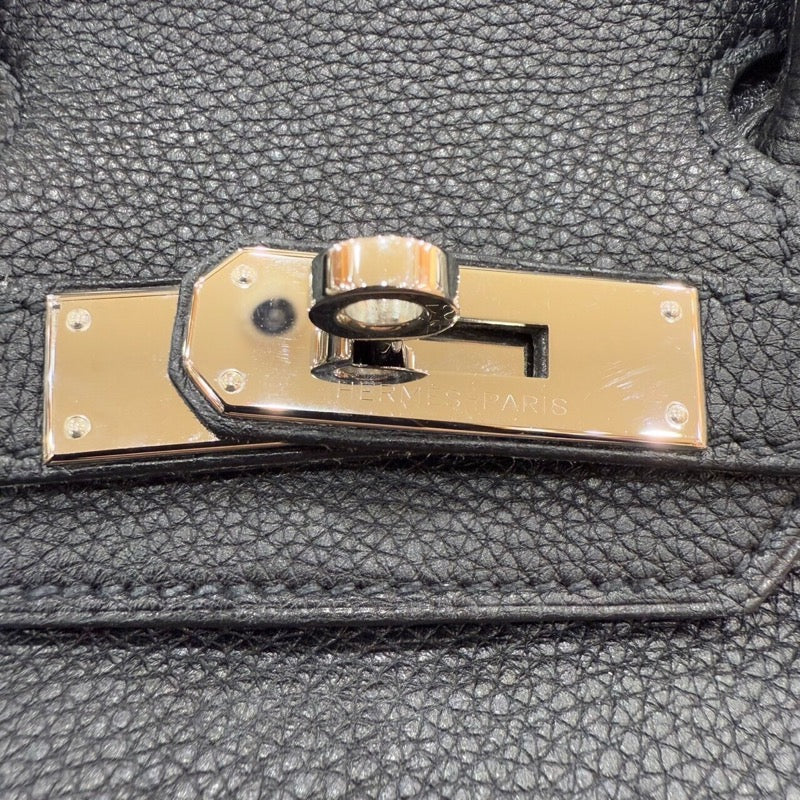エルメス HERMES バーキン30 □L刻印 ブラック　シルバー金具 トゴ レディース ハンドバッグ