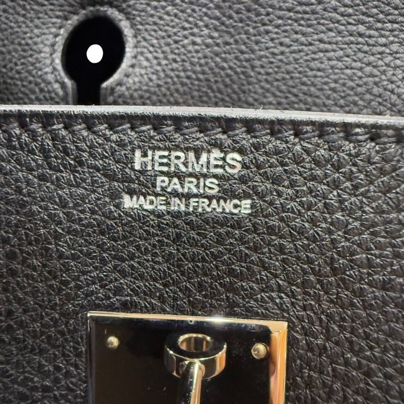 エルメス HERMES バーキン30 □L刻印 ブラック　シルバー金具 トゴ レディース ハンドバッグ