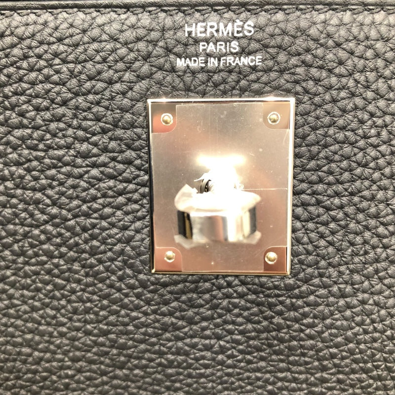 エルメス HERMES ケリー28 内縫い W刻 ブラック トゴ SV金具 レディース ショルダーバッグ