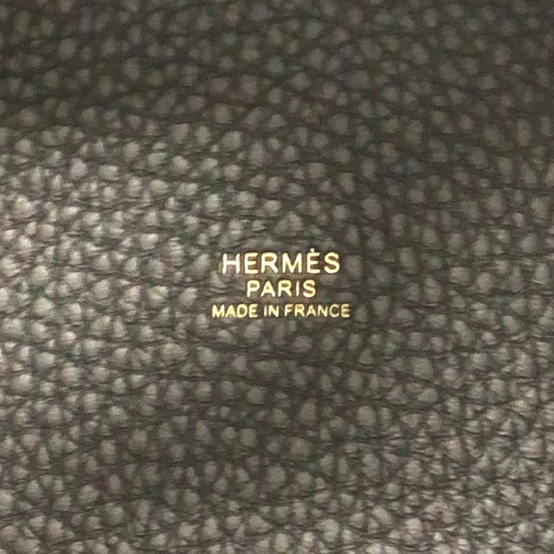 エルメス HERMES ピコタンロックPM B刻 ブラック ゴールド金具 トリヨン レディース ハンドバッグ