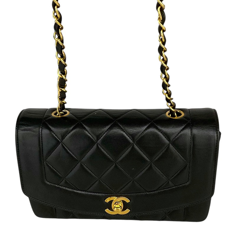 シャネル CHANEL ダイアナ22 A01164 ブラック/ゴールド金具 ラム レディース ショルダーバッグ