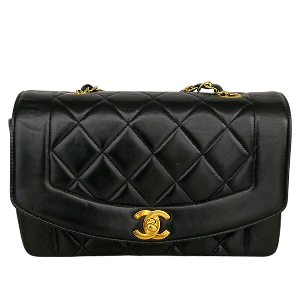 シャネル CHANEL ダイアナ22 A01164 ブラック/ゴールド金具 ラム レディース ショルダーバッグ