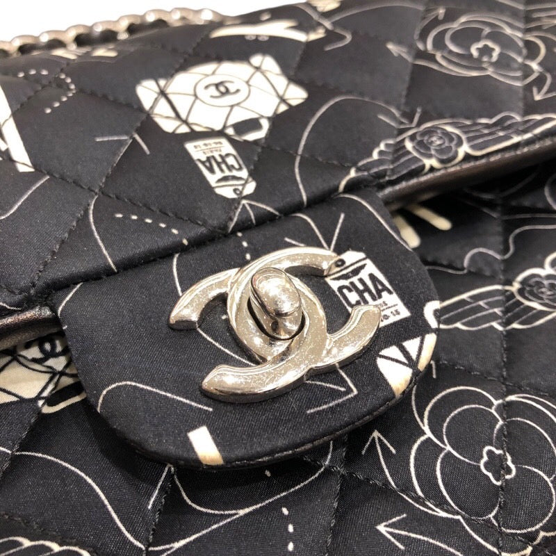CHANEL ロゴプリント ブラックミニスカート - メルカリ