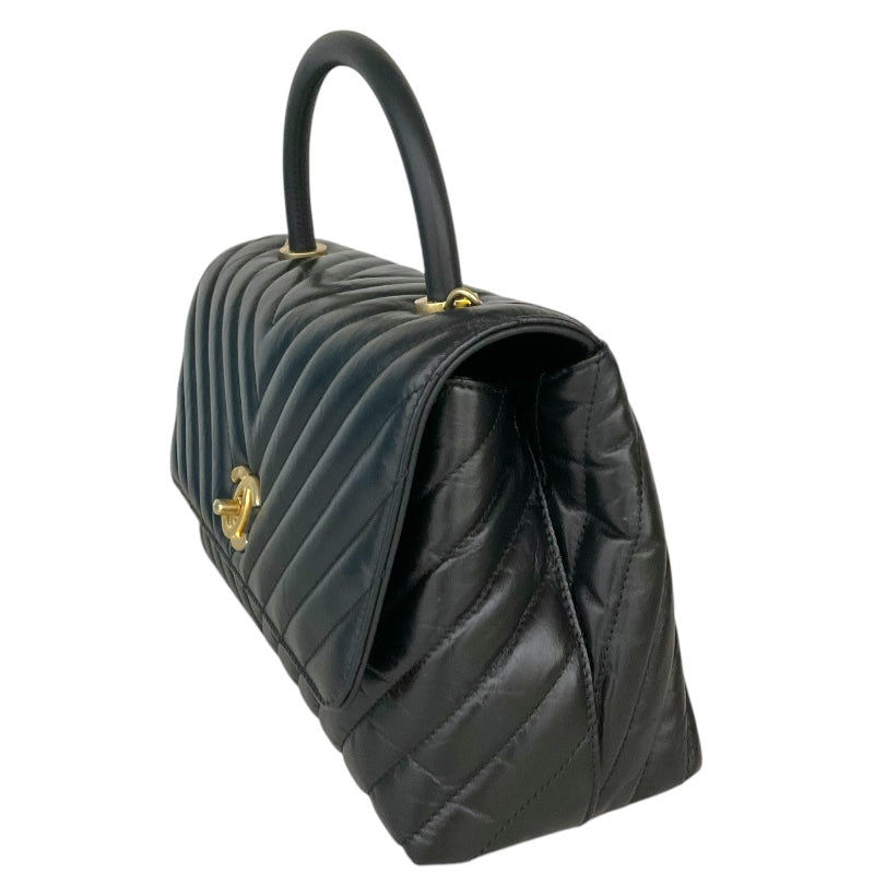 シャネル CHANEL ココハンドル29 Vステッチ A92991 ブラック