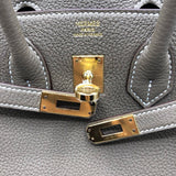 エルメス HERMES バーキン25 W刻 エトゥープ/GD トゴ レディース ハンドバッグ