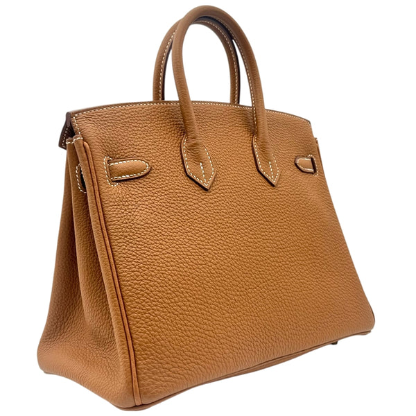 エルメス HERMES バーキン25 B刻印 ゴールド ゴールド金具 トゴ レディース ハンドバッグ