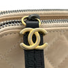 シャネル CHANEL ガブリエル チェーンウォレット A94505 25番台 ベージュ×ブラック ゴールド×シルバー金具 レザー レディース ショルダーバッグ