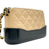シャネル CHANEL ガブリエル チェーンウォレット A94505 ベージュ×ブラック ゴールド×シルバー金具 レザー レディース ショルダーバッグ