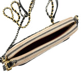 シャネル CHANEL ガブリエル チェーンウォレット A94505 ベージュ×ブラック ゴールド×シルバー金具 レザー レディース ショルダーバッグ