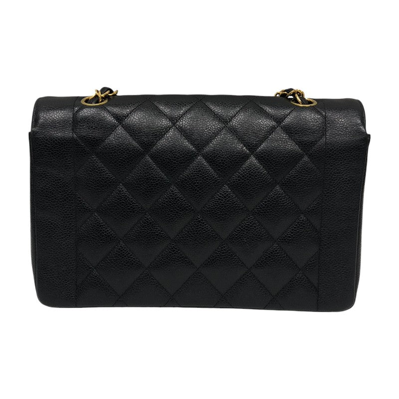 シャネル CHANEL ダイアナ25 A01165 3番台 ブラック ゴールド金具 キャビアスキン レディース ショルダーバッグ