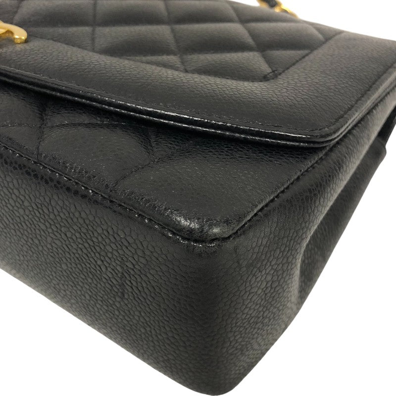 シャネル CHANEL ダイアナ25 A01165 3番台 ブラック ゴールド金具 キャビアスキン レディース ショルダーバッグ