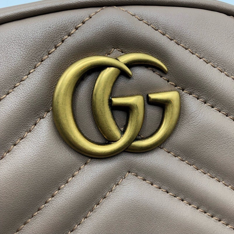 グッチ GUCCI GGマーモントボディバッグ 476474 ピンクベージュ レザー レディース ボディバッグ