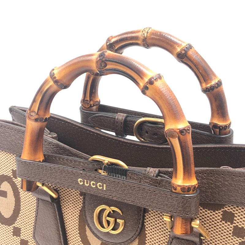 グッチ GUCCI ダイアナ スモールトートバッグ 660195 ブラウン GGキャンバス レディース ハンドバッグ