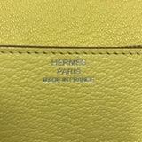 エルメス HERMES ロウリス ルリ スリム B刻 ライム シェーブル レディース ポーチ
