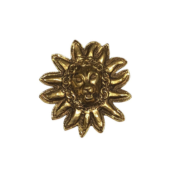 シャネル CHANEL ライオンサンヘッドブローチ ゴールド メタル ユニセックス ブローチ