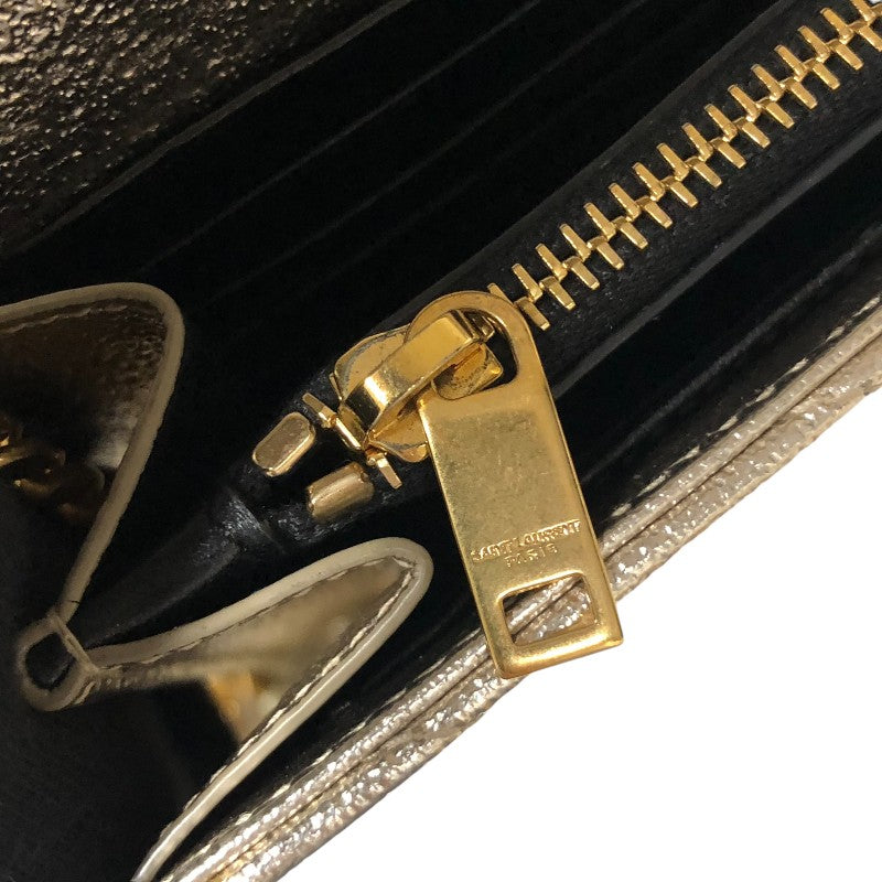 サンローラン SAINT LAURENT カサンドラ チェーンウォレット 377828 ゴールド ゴールド金具 レザー レディース ショルダ |  中古ブランドリユースショップ OKURA(おお蔵)