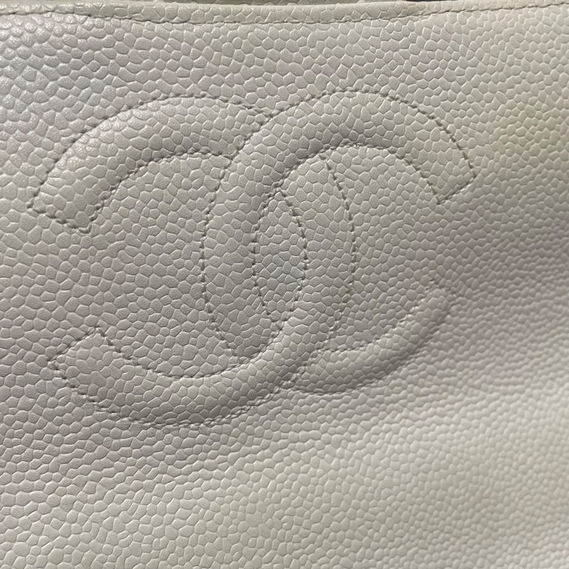 シャネル CHANEL 親子バッグ A04193 ホワイト　GD金具 キャビアスキン レディース ハンドバッグ