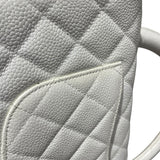 シャネル CHANEL 親子バッグ A04193 ホワイト　GD金具 キャビアスキン レディース ハンドバッグ