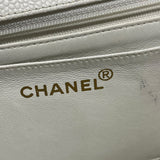 シャネル CHANEL 親子バッグ A04193 ホワイト　GD金具 キャビアスキン レディース ハンドバッグ