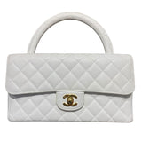 シャネル CHANEL 親子バッグ A04193 ホワイト　GD金具 キャビアスキン レディース ハンドバッグ
