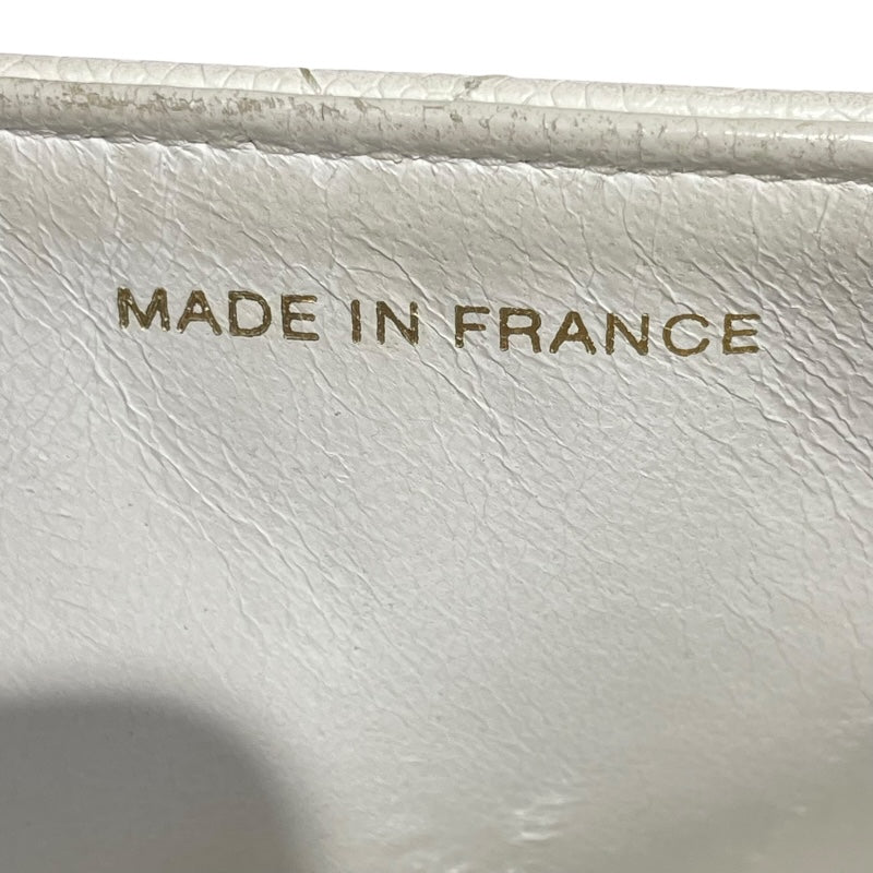 シャネル CHANEL 親子バッグ A04193 ホワイト　GD金具 キャビアスキン レディース ハンドバッグ