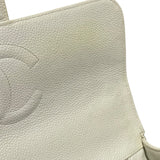 シャネル CHANEL 親子バッグ A04193 ホワイト　GD金具 キャビアスキン レディース ハンドバッグ