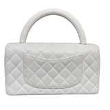 シャネル CHANEL 親子バッグ A04193 ホワイト　GD金具 キャビアスキン レディース ハンドバッグ