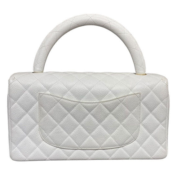シャネル CHANEL 親子バッグ A04193 ホワイト　GD金具 キャビアスキン レディース ハンドバッグ