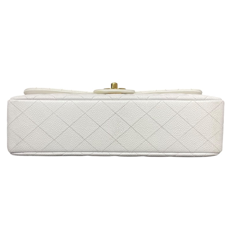 シャネル CHANEL 親子バッグ A04193 ホワイト　GD金具 キャビアスキン レディース ハンドバッグ