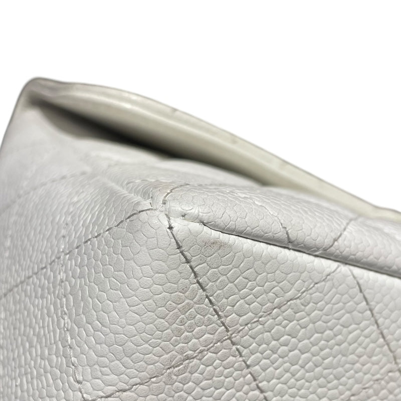 シャネル CHANEL 親子バッグ A04193 ホワイト　GD金具 キャビアスキン レディース ハンドバッグ
