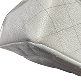 シャネル CHANEL 親子バッグ A04193 ホワイト　GD金具 キャビアスキン レディース ハンドバッグ