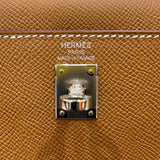 エルメス HERMES ケリー25 外縫い Ｗ刻印 ゴールド・シルバー金具 エプソン レディース ハンドバッグ
