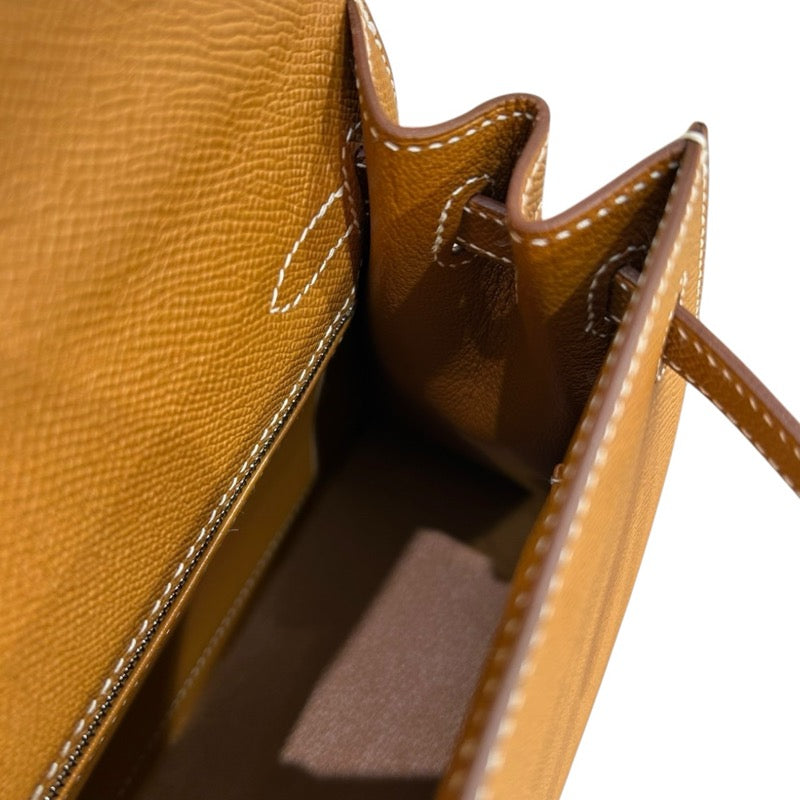 エルメス HERMES ケリー25 外縫い Ｗ刻印 ゴールド・シルバー金具 エプソン レディース ハンドバッグ