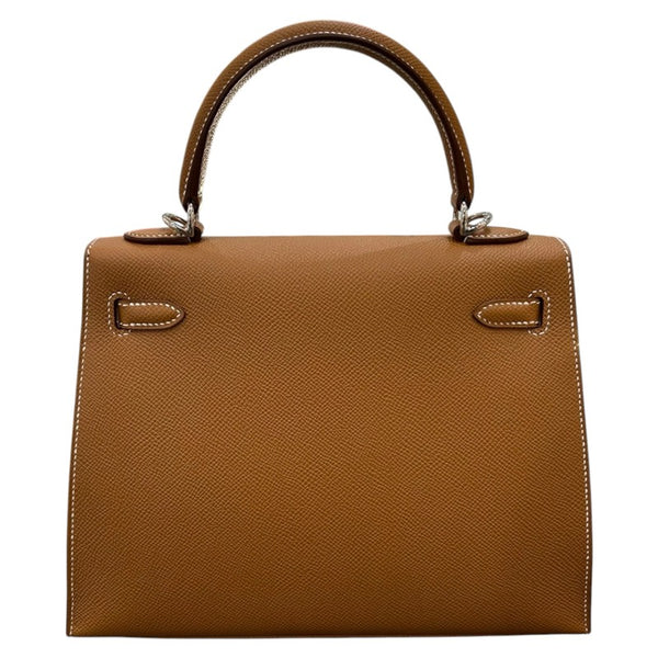 エルメス HERMES ケリー25 外縫い Ｗ刻印 ゴールド・シルバー金具 エプソン レディース ハンドバッグ