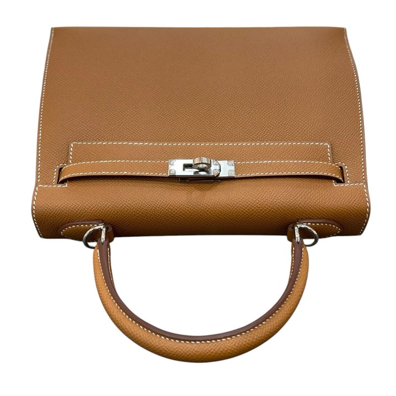 エルメス HERMES ケリー25 外縫い Ｗ刻印 ゴールド・シルバー金具 エプソン レディース ハンドバッグ