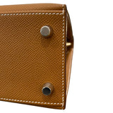 エルメス HERMES ケリー25 外縫い Ｗ刻印 ゴールド・シルバー金具 エプソン レディース ハンドバッグ