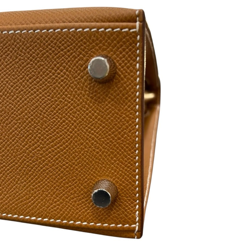 エルメス HERMES ケリー25 外縫い Ｗ刻印 ゴールド・シルバー金具 エプソン レディース ハンドバッグ