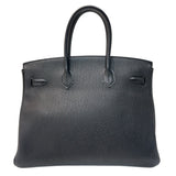エルメス HERMES バーキン35 □P刻印　(2012年製) ブラック　シルバー金具  トゴ レディース ハンドバッグ