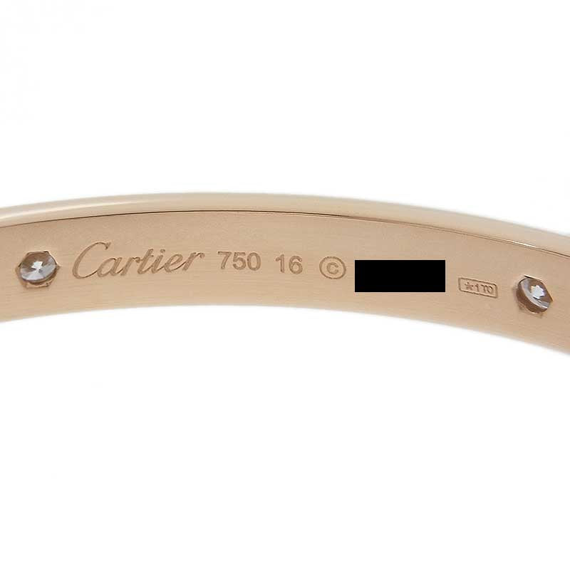 カルティエ Cartier ラブブレスレット ダイヤモンド4P K18PG ジュエリー