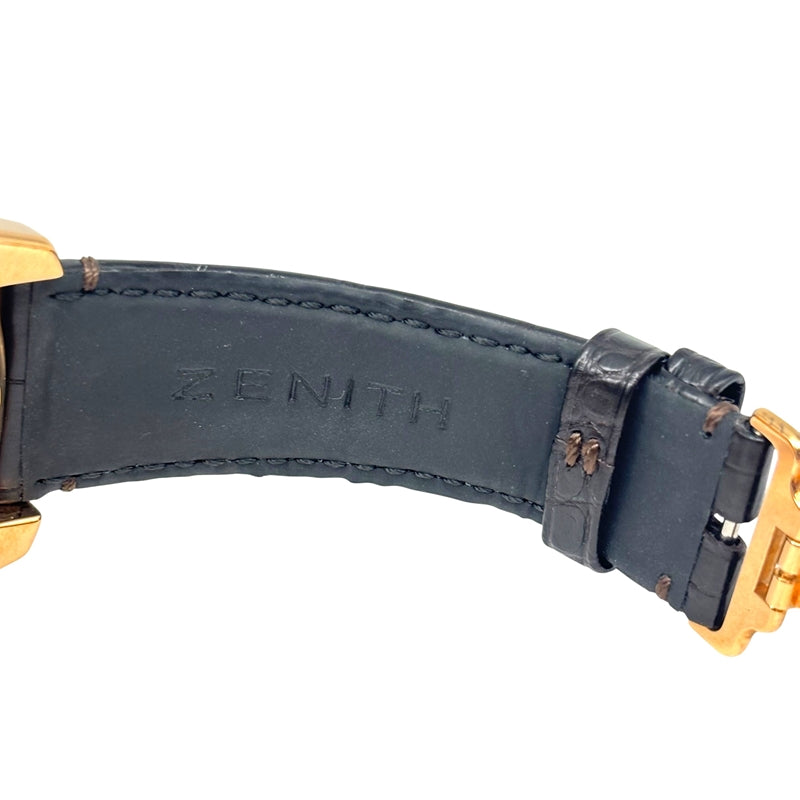 ゼニス ZENITH エルプリメロ トゥールビヨン 18.2050.4035/01.C631 シルバー K18PG/純正ベルト/純正バックル メンズ 腕時計